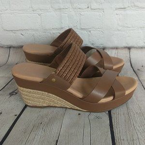 UGG | Brown ADRIANA ESPADRILLE WEDGE SANDAL 10